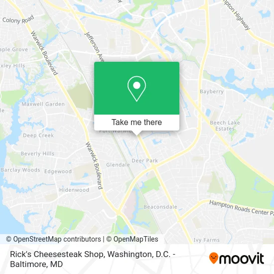 Rick's Cheesesteak Shop map