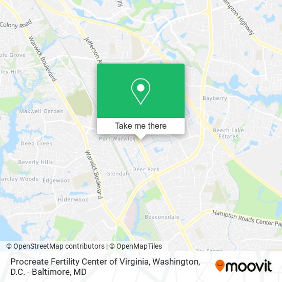 Procreate Fertility Center of Virginia map