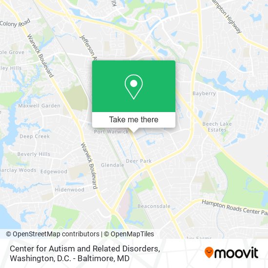 Center for Autism and Related Disorders map