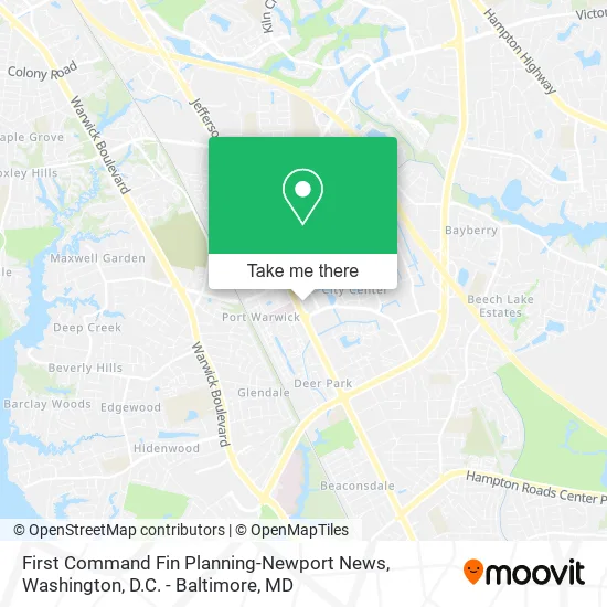 First Command Fin Planning-Newport News map