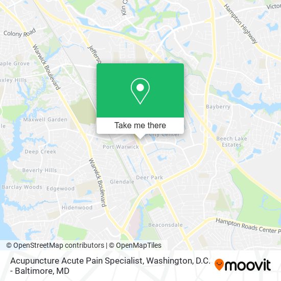 Acupuncture Acute Pain Specialist map