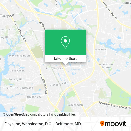 Days Inn map