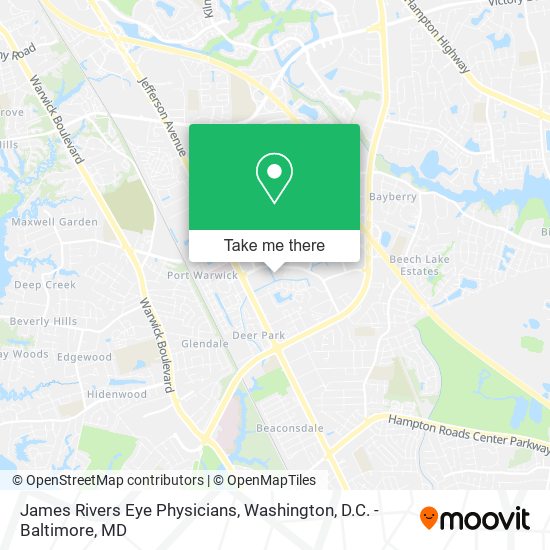 Mapa de James Rivers Eye Physicians