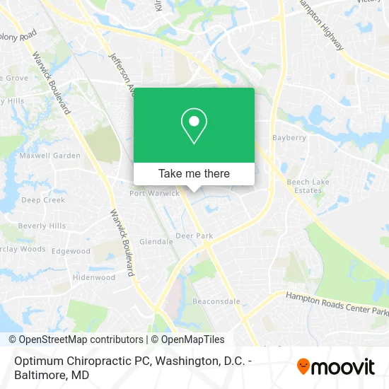 Optimum Chiropractic PC map