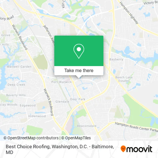 Best Choice Roofing map