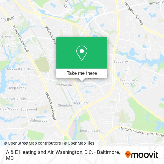 A & E Heating and Air map