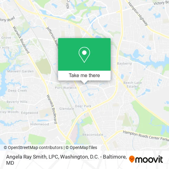 Angela Ray Smith, LPC map