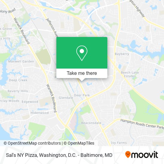 Sal's NY Pizza map