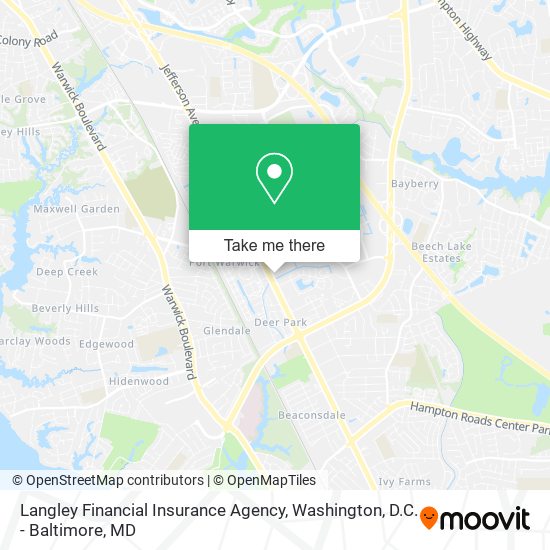 Mapa de Langley Financial Insurance Agency