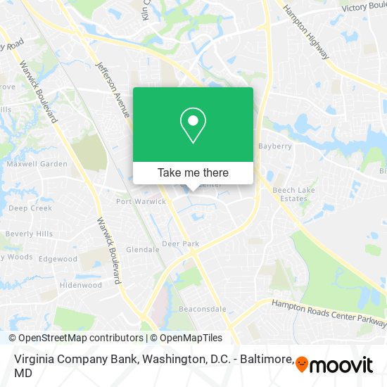 Mapa de Virginia Company Bank