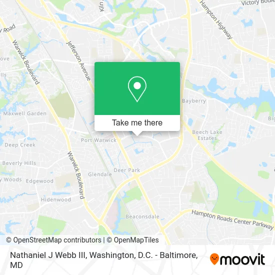 Nathaniel J Webb III map