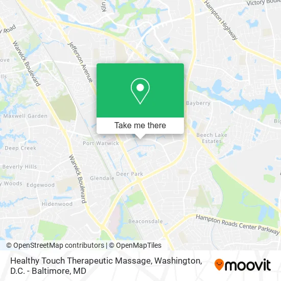 Healthy Touch Therapeutic Massage map