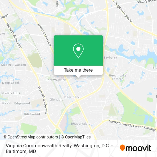 Virginia Commonwealth Realty map