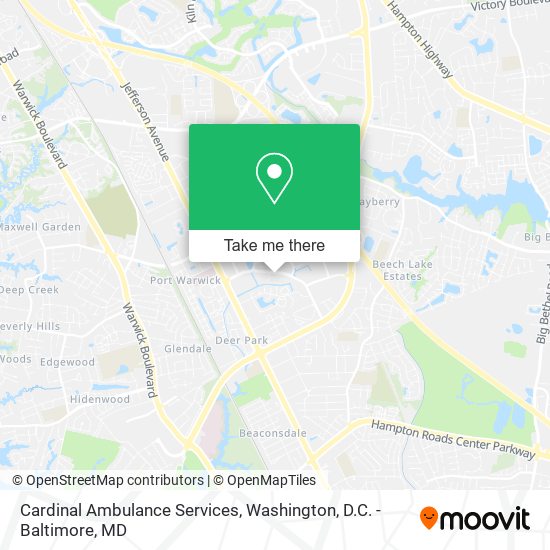 Cardinal Ambulance Services map