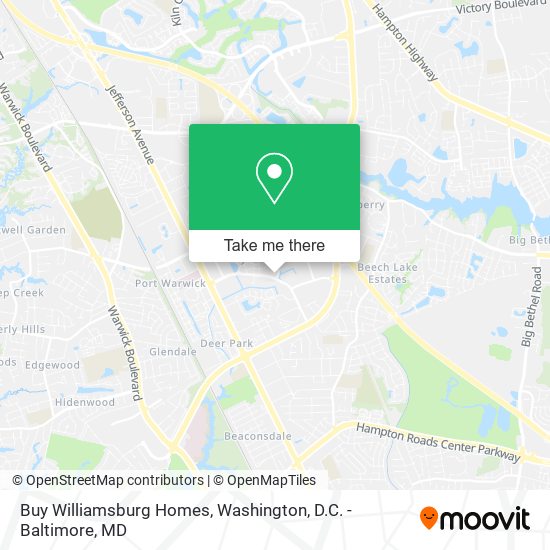 Buy Williamsburg Homes map