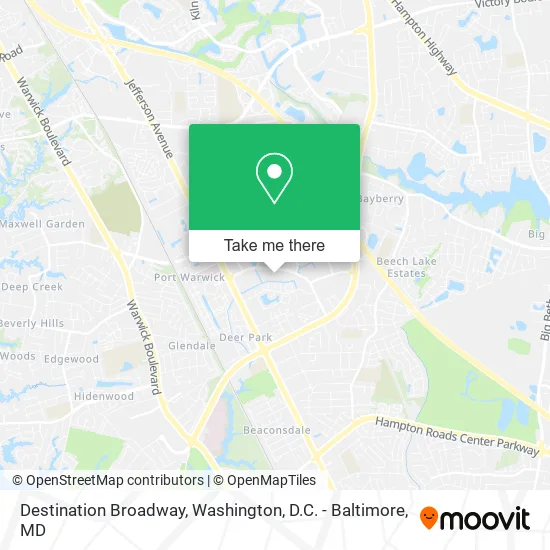 Destination Broadway map