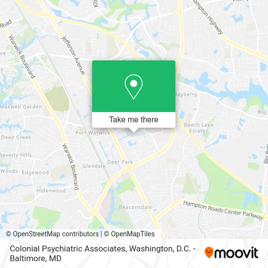 Colonial Psychiatric Associates map