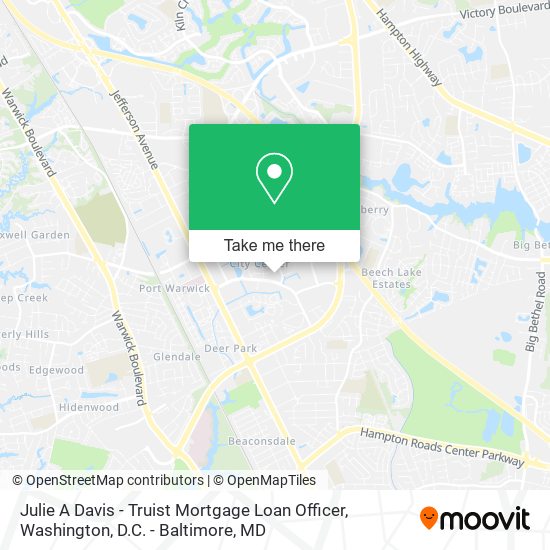Julie A Davis - Truist Mortgage Loan Officer map