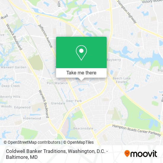 Coldwell Banker Traditions map