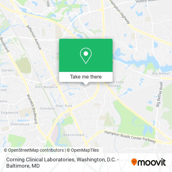 Corning Clinical Laboratories map