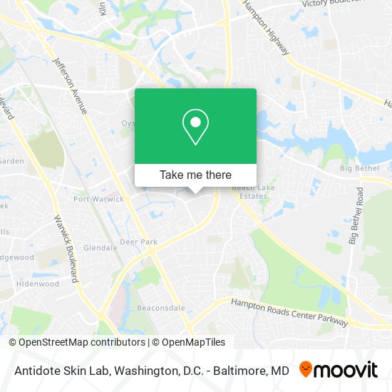Antidote Skin Lab map