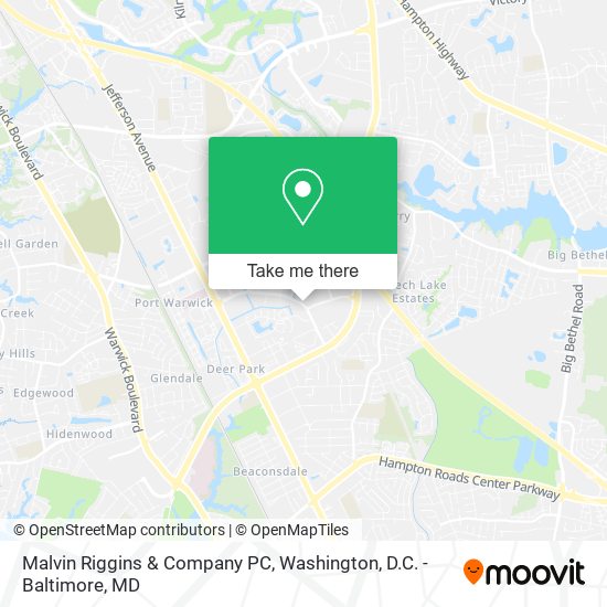 Mapa de Malvin Riggins & Company PC