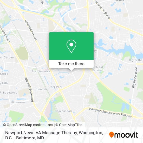 Mapa de Newport News VA Massage Therapy