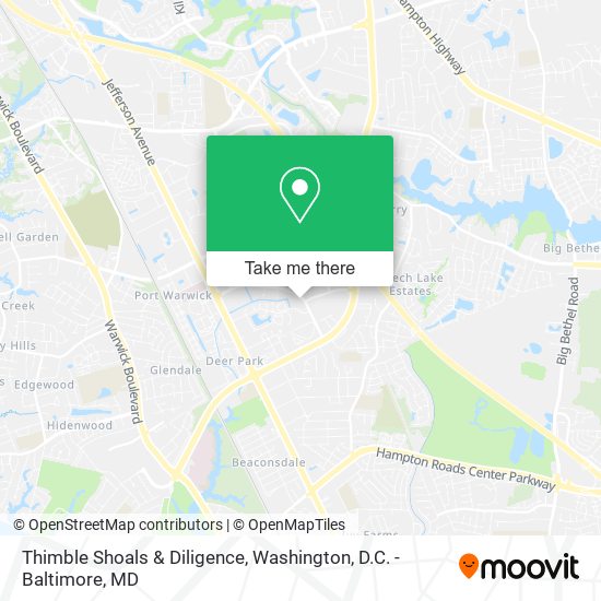 Thimble Shoals & Diligence map