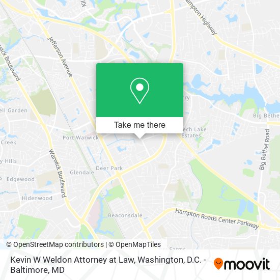 Kevin W Weldon Attorney at Law map