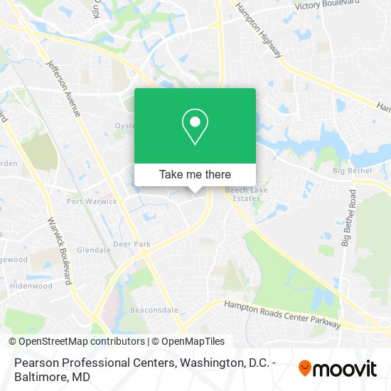 How to get to Pearson Professional Centers in Newport News by Bus or Train?