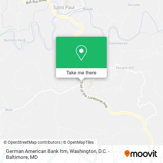 Mapa de German American Bank Itm