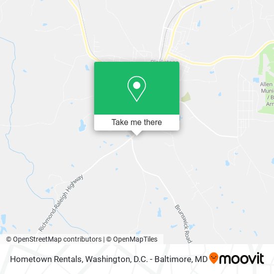 Hometown Rentals map