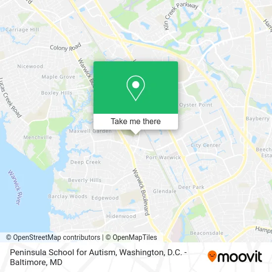 Peninsula School for Autism map
