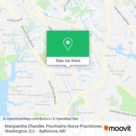 Margueritte Chandler, Psychiatric Nurse Practitioner map