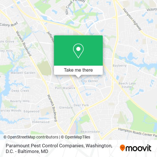 Mapa de Paramount Pest Control Companies