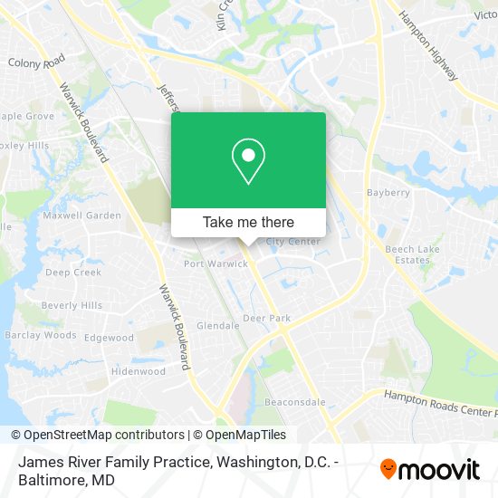 James River Family Practice map