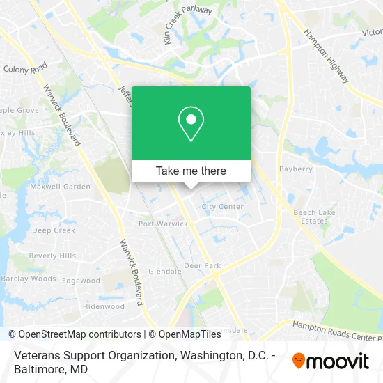 Veterans Support Organization map