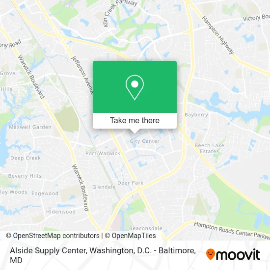 Alside Supply Center map