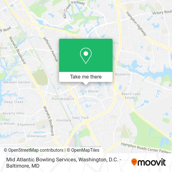 Mid Atlantic Bowling Services map