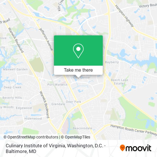 Mapa de Culinary Institute of Virginia