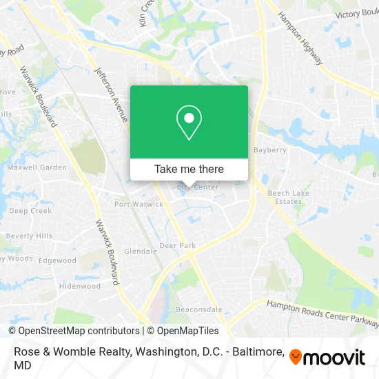 Rose & Womble Realty map