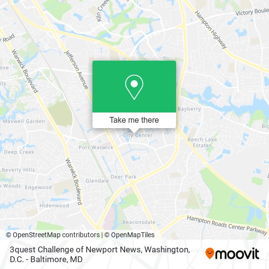 3quest Challenge of Newport News map