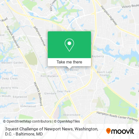 Mapa de 3quest Challenge of Newport News