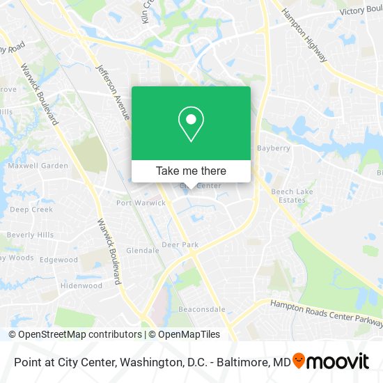 Point at City Center map