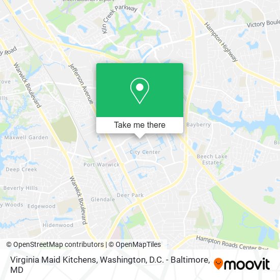 Virginia Maid Kitchens map