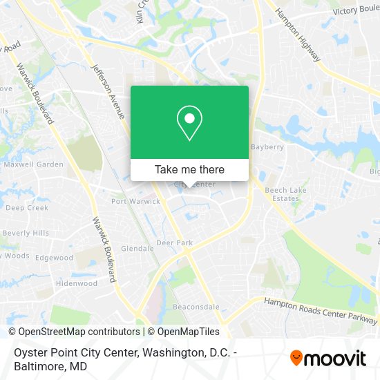 Mapa de Oyster Point City Center