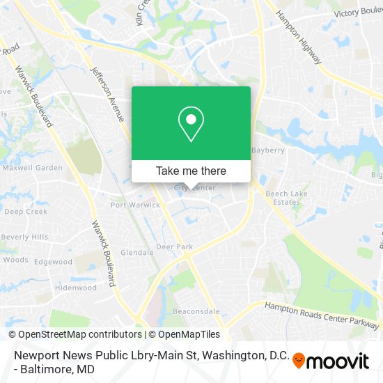 Mapa de Newport News Public Lbry-Main St