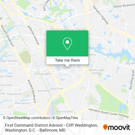 First Command District Advisor - Cliff Weddington map