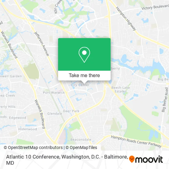 Atlantic 10 Conference map