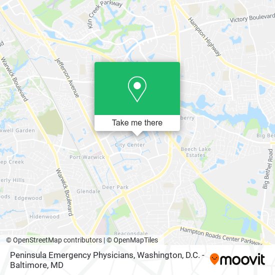 Mapa de Peninsula Emergency Physicians